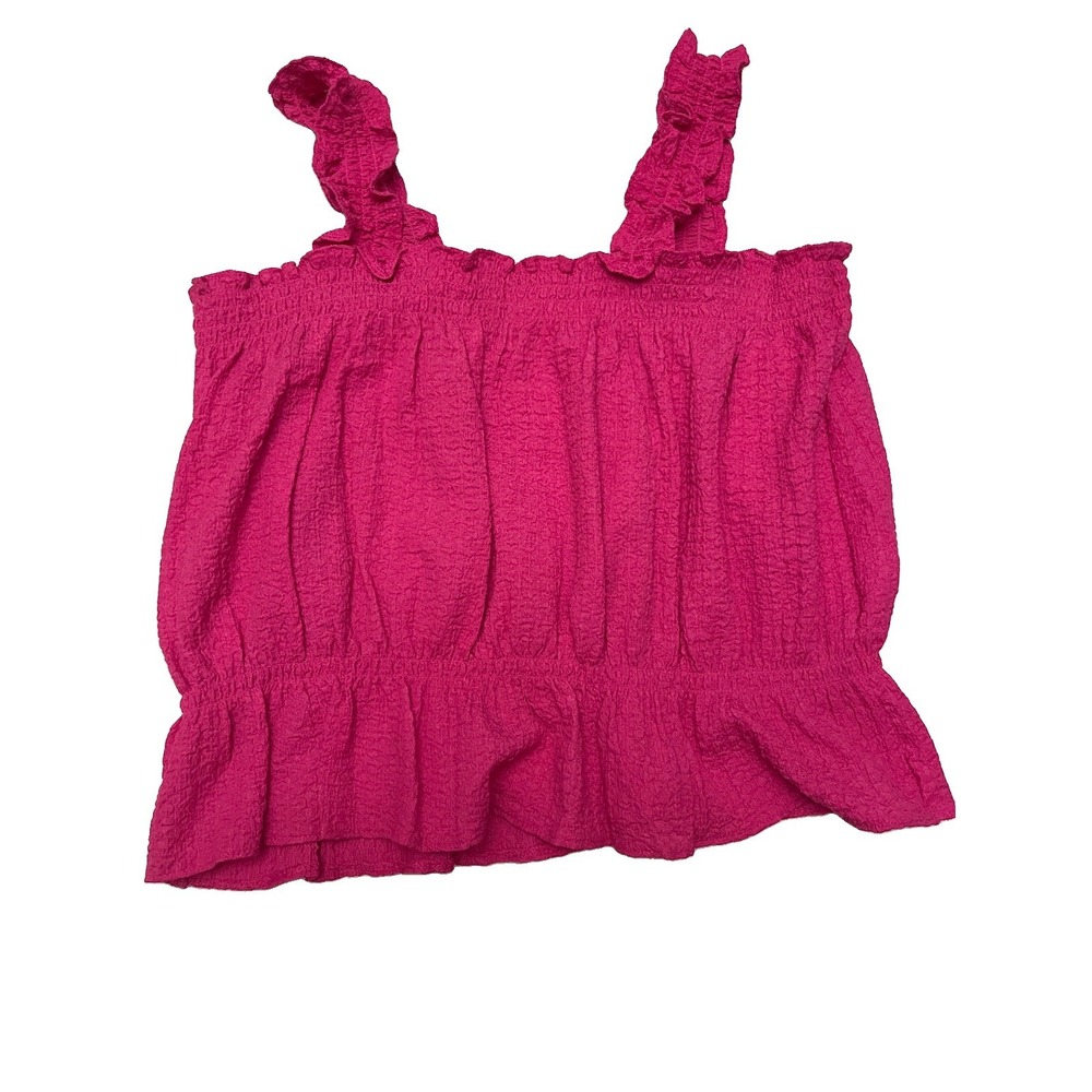 Wonder Nation Girls Rand Top Stretchy Hot Pink Sz XXL 18 Could Be Womens M